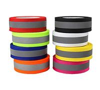 8 Rolls Reflective Webbing Ribbon DIY Fabric Tape Trim Strip for Chothing Sew On 8 Colors Each 4 Meters