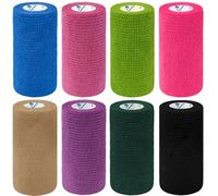 8 Rolls Self Adhesive Bandage 4 inch Wide Self Adherent Cohesive Bandages, 10cm x 4.5m Elastic Breathable Self Adhesive Bandage for Sports and Stretch Athletic,Pet Vet Wrap for Horse