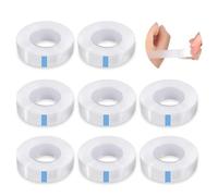 8 Rolls Tape Micropore Surgical Tape, Fabric Tape For False Eyelash Patch Makeup Tool, Adhesive Lash Extension Tape, Earring Cover Up Skin Strips for Micropore Surgical First Aid Eyelash Extension