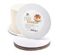 8" Round Coated Cakeboard, 100 ct