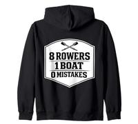 8 Rowers 1 Boat 0 Mistakes Rowing Crew Team Row Paddling Zip Hoodie