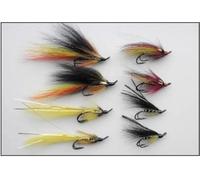 8 Salmon Doubles, Banana Shrimp, Double Monkey, Golden Willie Gunn and Park Shrimp, Double Hook Salmon Flies, Choice of Sizes (Mixed Size)