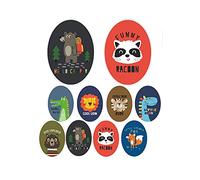 8 Screen-Printed Children's Patches for Ironing onto Clothes. Heat-Adhesive Applications for Repairing and Decorating Trousers, Jackets, Jumpers, Backpacks, etc. (Animals)