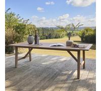8-Seater Eucalyptus Wood Garden Table Natural - Sweeek