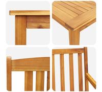 8 Seater Rustic Dining Table Set, for Garden Parties and Family Dinners on the Patio, Made of Solid Wood, Brown, Rectangular Shape, Oiled Finish, Outdoor Only