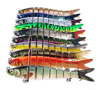 8 Section Sinking Fishing Lure Multi Jointed Hard Plastic Bait With Realistic Loach Design For Bass Pike Trout Freshwater And Saltwater Angling Gear 11.4g(F)