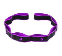8-Segment Digital Marked Yoga Strap, Durable Nylon Stretch Band for Yoga, Pilates & Daily Stretching (Purple)