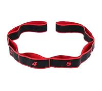 8-Segment Digital Marked Yoga Strap, Durable Nylon Stretch Band for Yoga, Pilates & Daily Stretching (Red)