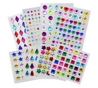 8 Self Adhesive Jewels, Self-Adhesive Rhinestone Stickers, Self Adhesive Acrylic Stick-on Crystal Gem Sheets, Crystal Sticker, Gems for Crafts Self Adhesive, Sticky Jewels for Crafting Kids