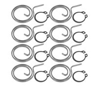 8 Set Door Handle Return Spring Set, Flat Stainless Steel Lock Parts | Black Finish, Easy Installation Repair Kit, for Gates and Hinges in Office Maintenance Toolkit