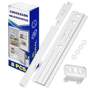 8 Set Integrated Fridge Freezer Door Sliders with Original Code C00312150 for Indesit for Ariston 481231019131 484000000857 for Whirlpool - Warranty 10 Years - MONTERAL