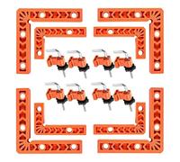 8 Set Precisions Corner Clamps for Woodworking with Ergonomic L Shape Design 90 Degree Right Angled Positioning Squares Furniture Assembly Tools