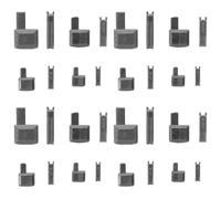 8 Set Replacement Zipper Repair Kit for Clothing and Bags, Metal | Top Stopper, Bottom Stop, Retainer Box and Insertion Pin Set, Travel-friendly Emergency Fixes