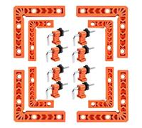 8 Set Right Angled Positioning Squares Corner Clamps for Woodworking Clamping Tools for Cabinet and Box Construction Furniture Assembly Tools
