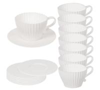 8 Set Silicone Baking Cups with Saucers Set, Reusable Silicone Cupcake Liners Non-Stick Oven Safe Cupcake Liners for Party Christmas Birthday Afternoon Tea, Silicone Baking Cups