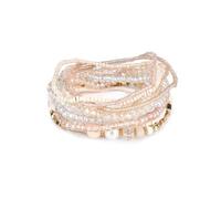 8 Sets Bohemian Stackable Bead Bracelets for Women Multicolor Stretch Beaded Bracelets Layered Bead Bracelet Set Boho Jewelry - Light Pink, One Size, Bead, no gemstone