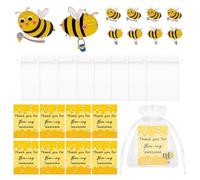 8 Sets Employee Appreciation Gift Bees Pins Bulk Bee Brooches Party Bees Lapel Pin Bee Badge with Organza Bag Cards Thank You Gifts for Staff Coworker Teacher Volunteer Pins Bee Lovers Bee Day