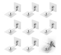 8 Sets Furniture Wall Anchor No Drill Furniture Straps Adhesive Anti-Tip Furniture Anchors Fix The Shelf to The Wall for Prevent Furniture Falling Child Proofing Pet Protecting