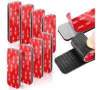 8 Sets Heavy Duty Adhesive Hook and Loop Strips, Made of 3M VHB, Heat Resistant, Waterproof, Indoor & Outdoor Use, Black, 1.2x3.2 Inch - Secure Mounting for Walls, Glass, Tiles, Metal, Wood, and More