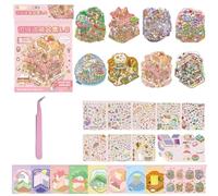 8 Sets Large DIY 3D Sticker Scene DIY Isometric House Sticker Therapy for Adults Stress Relief Pass The Time,Make Your Own Scene Miniature Kawaii Cartoon Funny Stickers for Kids Girl Boy