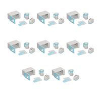 8 Sets Mini Dollhouse Kitchen Utensils Kettle Toaster Oven Tray Miniature Kitchenware Kit