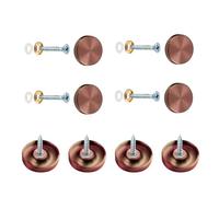 8 Sets Mirror Screws, 40mm Mirror Nails with Decorative Caps, Brushed Stainless Steel Mirror Covers with Washers for Tables, Bath Plates, Furniture Fittings, Rose gold