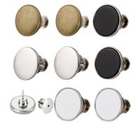 8 Sets of 17 mm Pants Button, Jean Buttons Pins for Loose Jeans, Adjustable Button for Jeans, Reusable and Adjustable Metal Pants Button Tightener