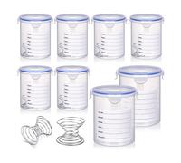 8 Sets Paint Container with Stainless Steel Mixing Ball Touch Up Paint Storage Cups for Repainting Leftover Paint,1000Ml