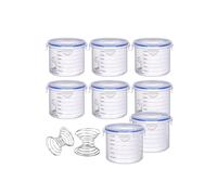8 Sets Paint Container with Stainless Steel Mixing Touch Storage Cups with Lids Paint Containers 600ML