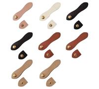 8 Sets Sew-On Leather Purse Clasps,snap Fastener kit,DIY Craft Leather Snap Buckles & Sewing Accessories for Wallets, Shoulder Bags, Handbags (5 Colors)