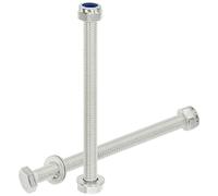 8 Sets Stainless Steel Hex Head Bolts with Nylon Lock Nuts and Washers (M8 x 100mm)