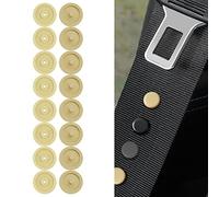 8 Sets Universal Fit Seatbelt Stopper Kit, Seat Belt Stop Button, Snap-on Seat Belt Button Stop, Seat Belt Buckle Button Prevent Buckle from Sliding Down, No Welding Required (Beige)