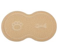 8-Shaped Cat Pet Litter Tray Mat,Kitty Litter Rug,Doormat,46x26 cm (Creamy)
