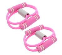8 Shaped Pull Rope Exercise Band 2pcs Tpr Nbr Pink Home