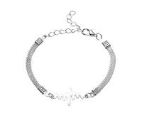 8 Shaped Structure Planet Bracelet Silver Colour Link Chain Glass Wrist Watch Charm Watch Gift for Women Girls Diamond Pearl Bracelet for Men, one size, Copper, No Gemstone