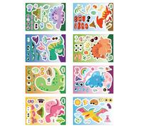8 Sheet Dinosaur Sticker Featuring Safe Materials for Childrens Creative Expression Classroom Dinosaur Stationerys
