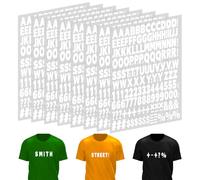 8 Sheets 1328 Pcs Iron On Letters and Numbers A-Z Heat Transfer Letters 0-9 Iron on Numbers PU Vinyl Alphabet Stickers Iron on Letters for Clothes T-Shirt Printing DIY Slogan Craft (White)