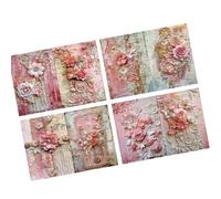 8 Sheets A 5 Scrapbook Paper Flowers Decorative Scrapbooking Journal Supplies for Card Making Decorative Scrapbook for Photo