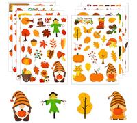 8 Sheets Autumn Foam Stickers - Premium EVA Craft Set with Woodland Animals & Maple Leaves for Windows, Scrapbooks & UK Harvest Party Decor A5QJFYTZ