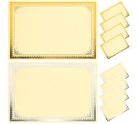 8 Sheets Blank Certificate Papers A4 Silver Foil Paper