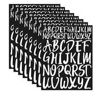 8 Sheets Capital Letter Stickers, 1 Inch 2 Inch Self Adhesive Uppercase Letters Stick On Letters Waterproof Vinyl Alphabet Stickers Decals DIY for Crafts Scrapbook Poster Window Mailbox Car (White)