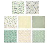 8 Sheets Cotton Floral Patchwork Fabric Set for Craft Lovers DIY
