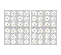8 Sheets Daisy Stickers Self-Adhesive Flower Wall Stickers Boho Daisy Wall Decor White Daisy Wall Decoration for Girls Boys Bedroom Nursery Classroom