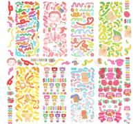 8 Sheets Deco Stickers, Cute Small Stickers Colorful Photocard Sticker for Arts Greeting Cards Scrap Books Home Decoration DIY Scrapbooking Arts Craft (Bear Style)