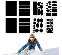 8 Sheets Down Jacket Patch Nylon Repair Patches Self Adhesive Waterproof Black 2 Sheets Can be Cut at Will Sleeping Bag Repair Kit Patches Tape Tear-Resistant for Tent Clothes Sleeping Bag Ski Pants