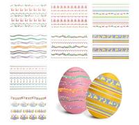8 Sheets Easter Eggs Tattoo Stickers,Egg Decoration Glitter Sticker Bunny Flower Colorful Rabbit Chick Stars Temporary Tattoo Stickers Easter Decals for DIY Craft Art Scrapbook Spring Party Favor