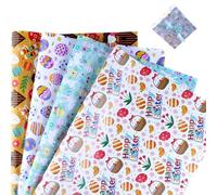 8 Sheets Easter Wrapping Paper,Colourful Easter Wrapping Paper with Egg Bunny Chick and Happy Easter Pattern,Wrapping Paper for Spring Holiday Party Gift Wrap DIY Craft,70x50Cm