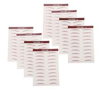 8 Sheets Eyebrow Stickers 8 Brown Paper Self-adhesive False Brows