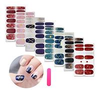 8 Sheets Full Wraps Nail Polish Stickers, Mwoot Self-Adhesive Nail Art Decals Strips Manicure Kits Nail Art Designs for Women