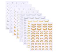 8 Sheets Glitter French Tip Nail Stickers, 3D Self-Adhesive Nail Decal with Curved Lines Design Strips Women DIY Manicure Decoration Supplies